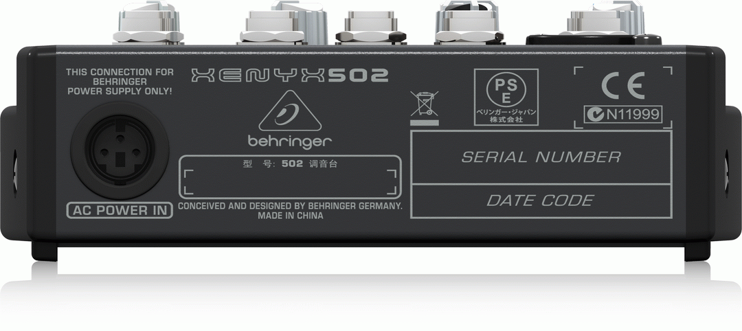 Behringer Xenyx 502 Mixer — view 3