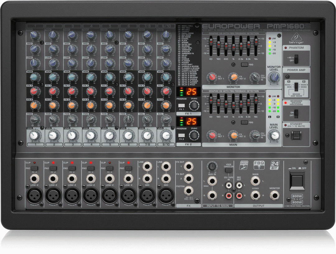 Behringer Europower Pmp1680s Pwred Mixer