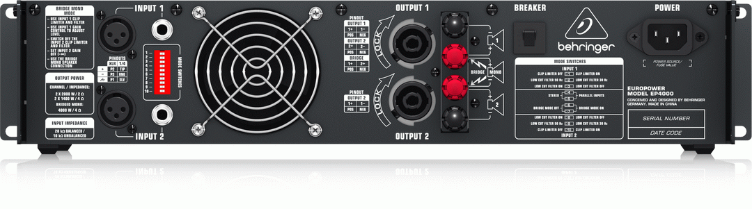 Behringer Europower Ep4000 Pa Amplifier — view 3