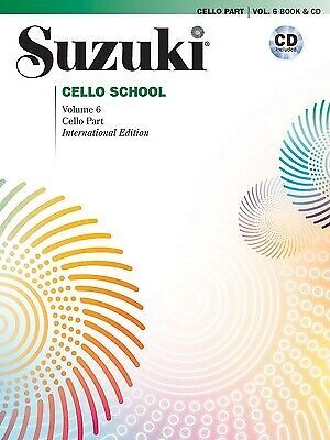 Suzuki Cello School Book Volume 6 with CD - Recorded by Tsuyoshi Tsutsumi, International Edition Summy Birchard 45018