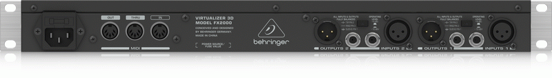 Behringer Virtualizer 3D FX2000 Effects — view 2