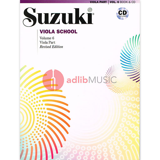 Suzuki Viola School Volume 6 Book/CD by William Preucil Revised Edition Summy Birchard 45024