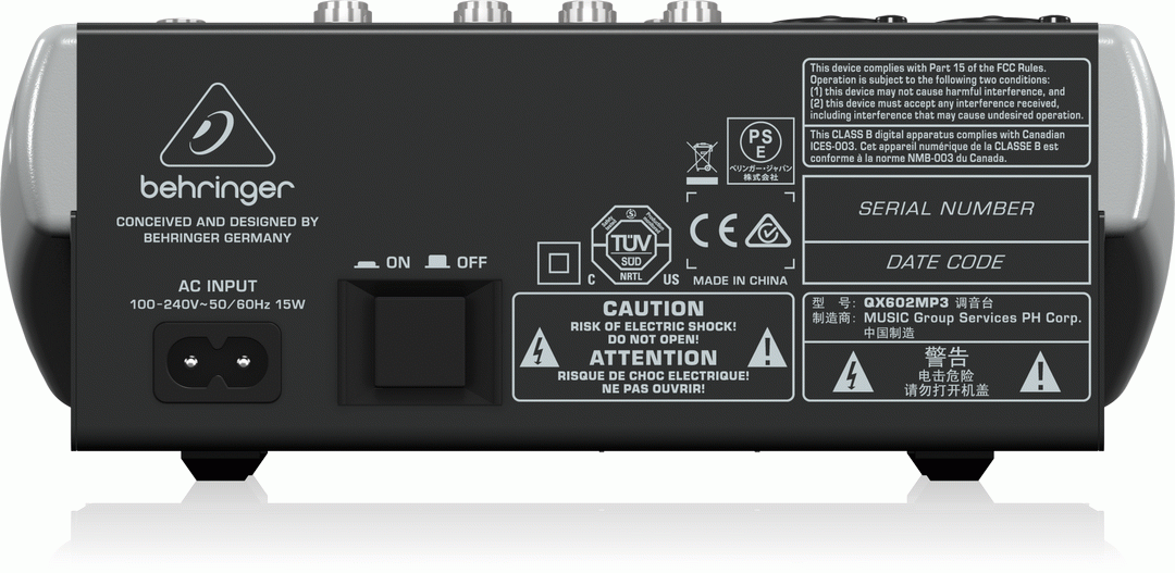 Behringer Xenyx Qx602Mp3 Mixer — view 3