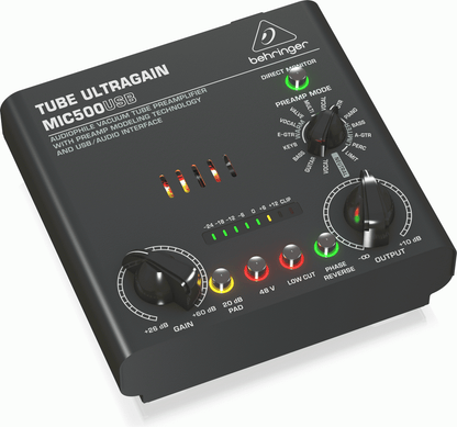 Behringer Tube Ultragain MIC500USB Preamp — view 2