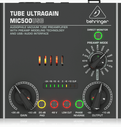 Behringer Tube Ultragain MIC500USB Preamp