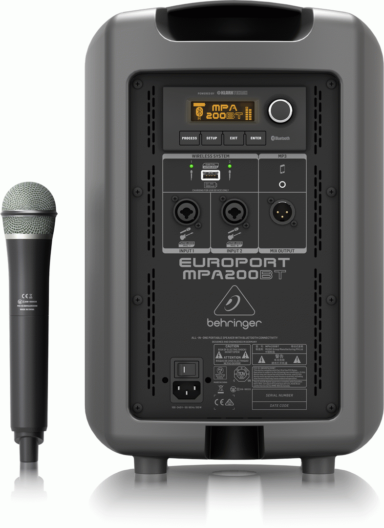 Behringer Europort Mpa200Bt Portable Speaker — view 3