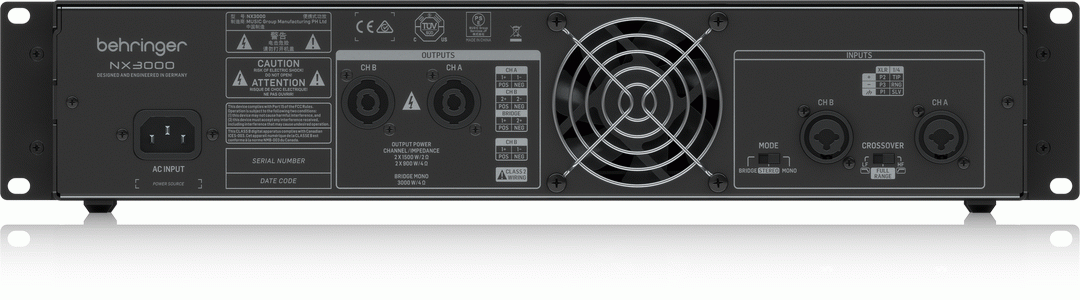 Behringer NX3000 Power Amplifier W/Smartsense — view 3