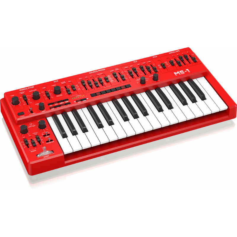 Behringer MS-101 Analog Synthesizer with 32 Keys, 3340 VCO, VCF, ADSR, 32-Step Sequencer and Arpeggiator