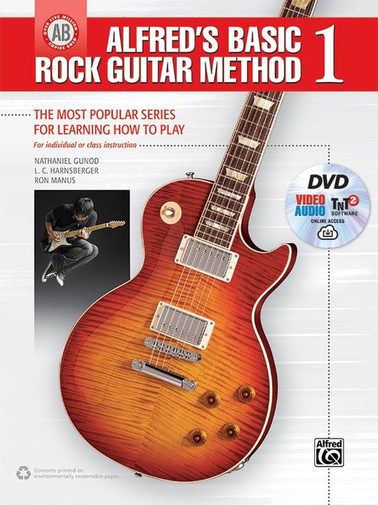 Alfreds Basic Rock Guitar Method 1 Book/DVD/Oa