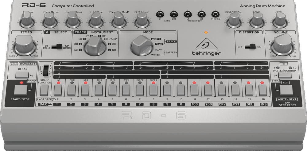 Behringer RD6 SR Analog Drum Machine — view 3