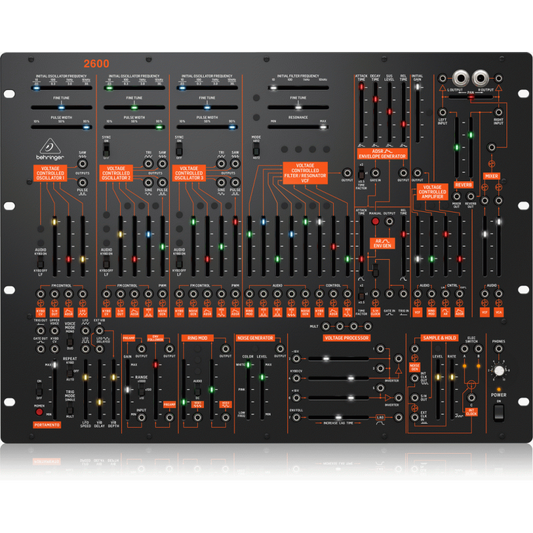 Behringer 2600 Semi-Modular Analog Synthesizer 8U Rack-Mount, 3 VCOs, Multi-Mode VCF