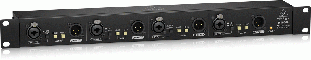 Behringer DI4800A 4-Channel Active DI Booster Line Isolator