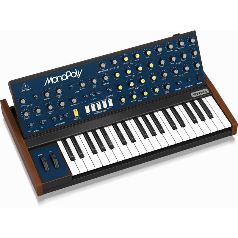 Behringer Monopoly Analog Polyphonic Synthesizer 37 Keys 4 VCOs VCF 2 LFOs Envelopes Sync Modulation Arpeggiator — view 2