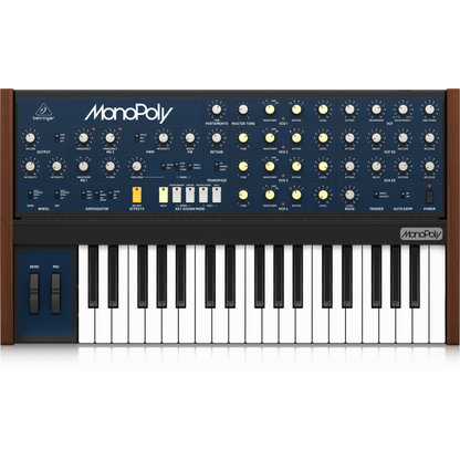 Behringer Monopoly Analog Polyphonic Synthesizer 37 Keys 4 VCOs VCF 2 LFOs Envelopes Sync Modulation Arpeggiator