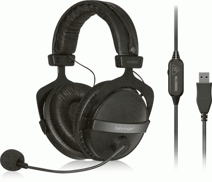 Behringer HLC660U USB Stereo Headphones w/ Built-In Microphone — view 3