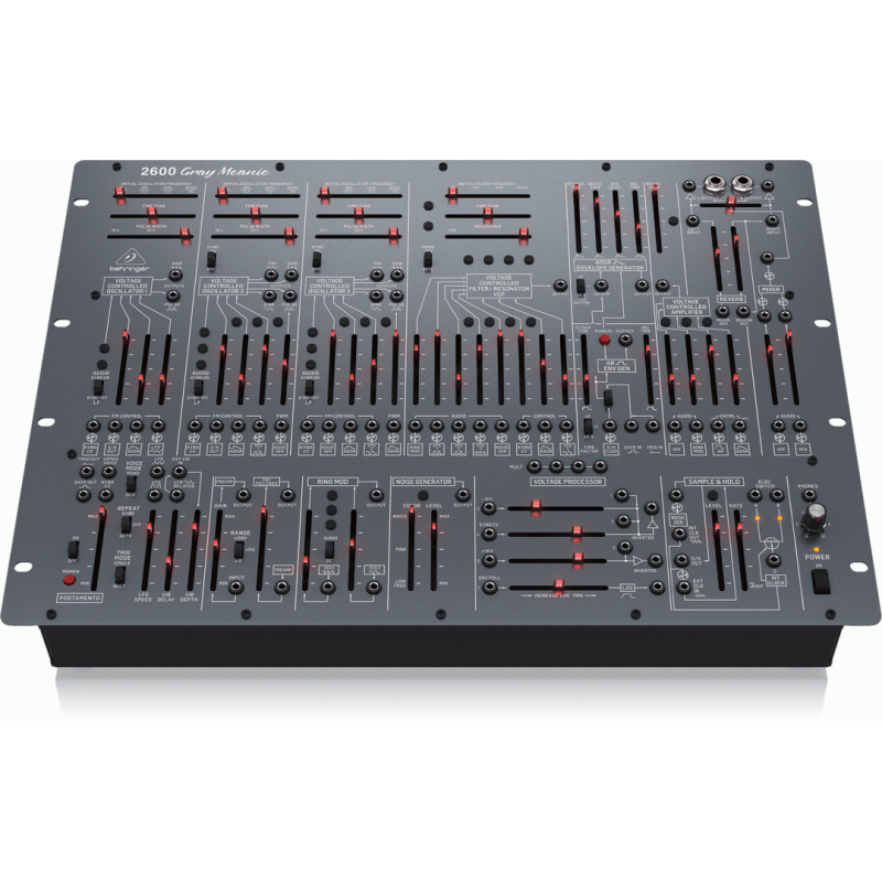 Behringer 2600 Gray Meanie Semi-Modular Analog Synthesizer 8U Rack-Mount — view 4