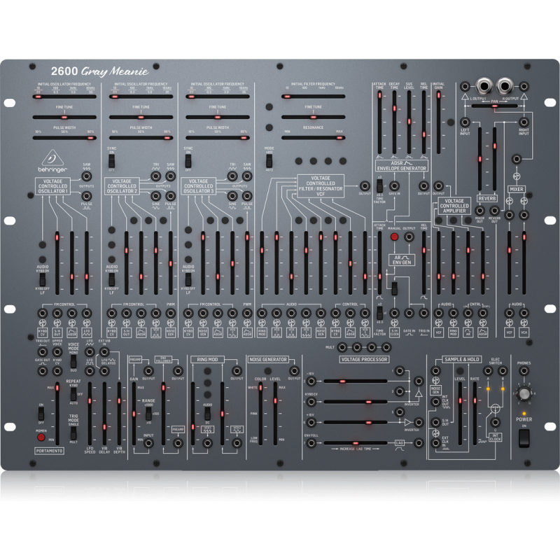 Behringer 2600 Gray Meanie Semi-Modular Analog Synthesizer 8U Rack-Mount