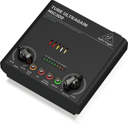 Behringer MIC-300 Tube Ultragain Microphone Preamp w/ Limiter MIC300 — view 2