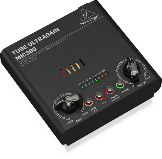 Behringer MIC-300 Tube Ultragain Microphone Preamp w/ Limiter MIC300