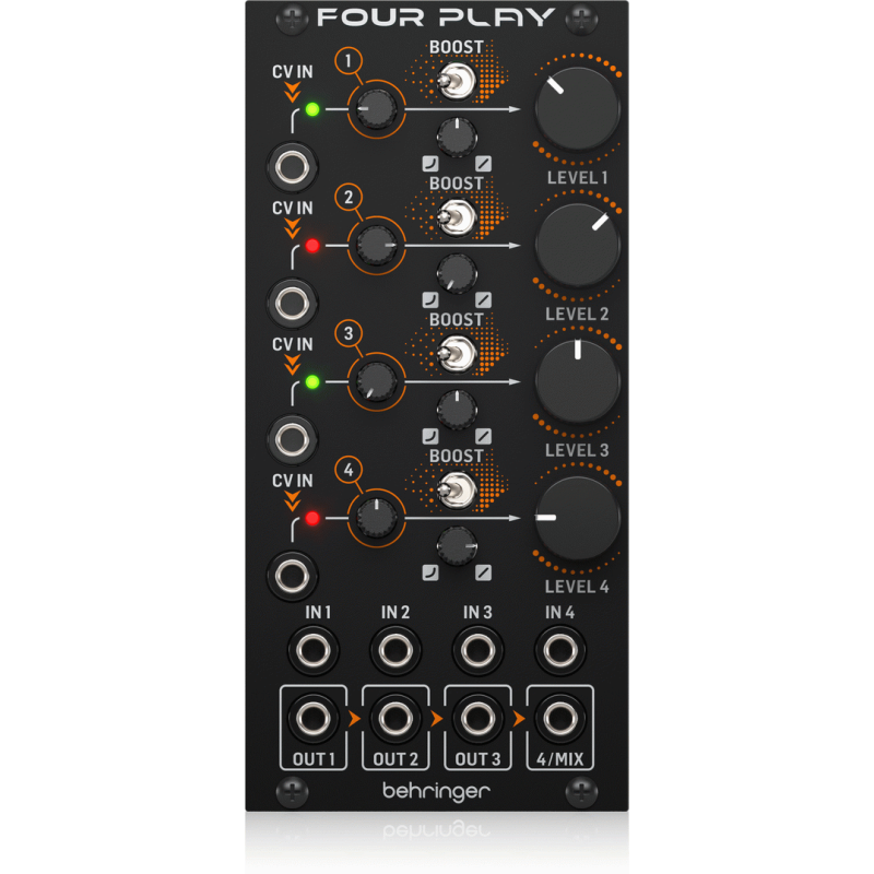 Behringer Four Play Quad VCA and Mixer Module for Eurorack