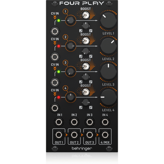 Behringer Four Play Quad VCA and Mixer Module for Eurorack