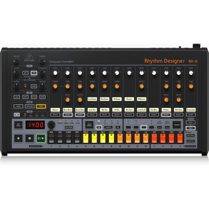 Behringer RD-8 MKII Analog Drum Machine with 16 Drum Sounds and 64-Step Sequencer
