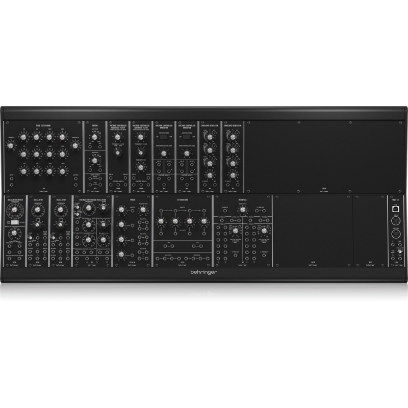 Behringer System 15 Modular Synth with 16 Vintage Sound Modules in EURORACK GO Case