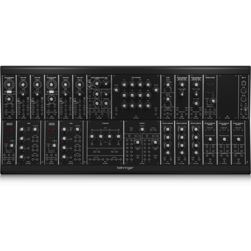 Behringer System 35 Complete Modular Synth with 25 Vintage Sounding Modules in Eurorack Go Case