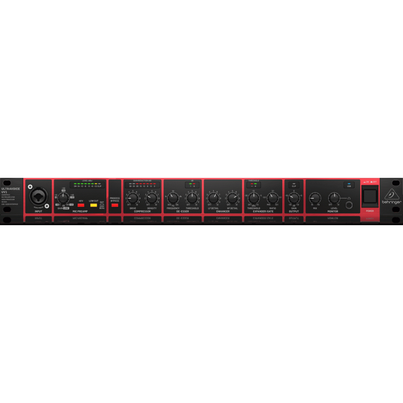 Behringer UV1 Mic Preamp Voice Processor Interface