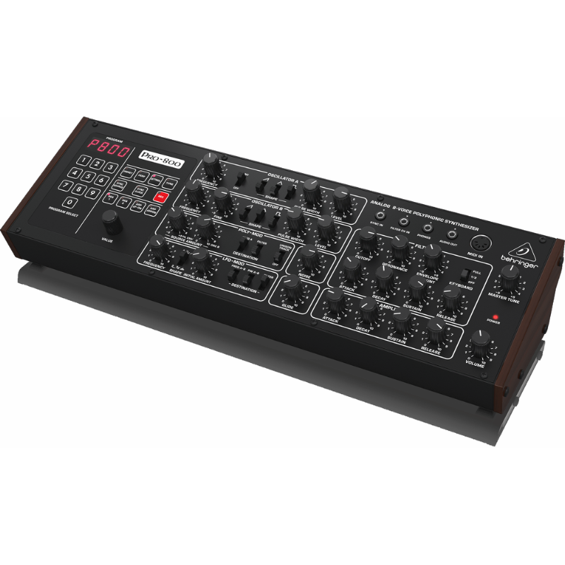 Behringer Pro800 Analog 8-Voice Polyphonic Synthesizer with 2 VCOs, VCF, Arpeggiator, Sequencer, 200 Program Memories, Eurorack Format — view 4