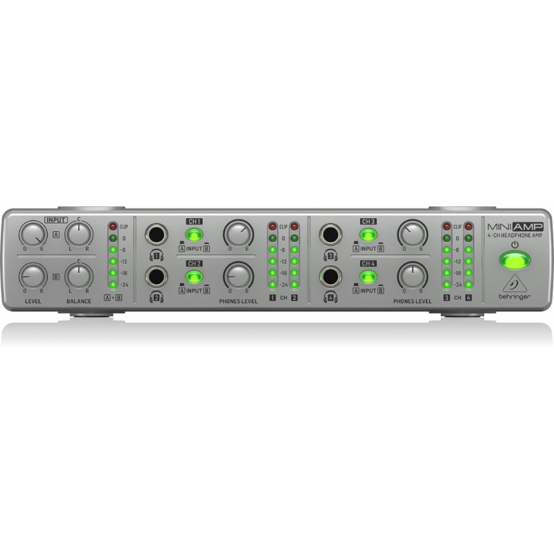 BEHRINGER AMP800 V2 Ultra-Compact 4-Channel Stereo Headphone Amplifier