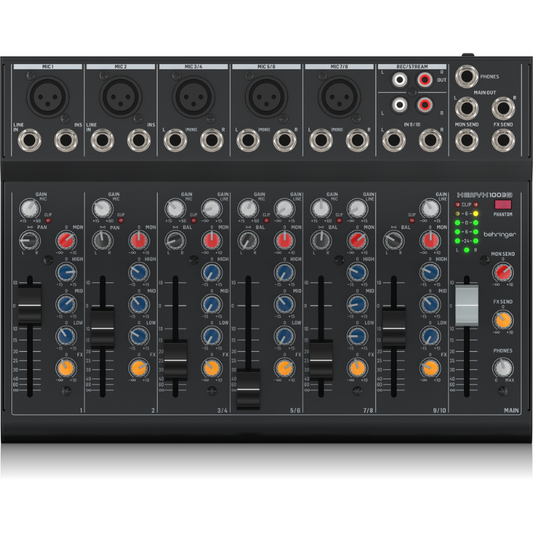 Behringer Xenyx 1003B 10-Channel Analog Mixer with 5 Mic Preamps and Battery Operation