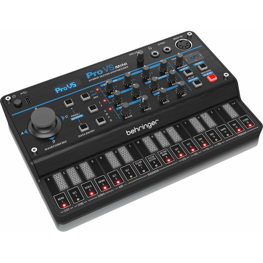 Behringer Pro-VS Mini 4-Voice Hybrid Synthesizer with Vector Morphing Oscillators, Analog Filter, Sequencer and Arpeggiator