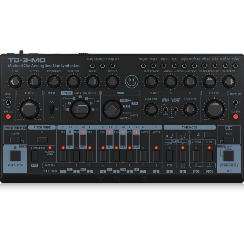 Behringer TD-3-MO-BK Analog Bass Synth with VCO, MIDI-Controllable VCF and Sub-Harmonics Oscillator — view 2