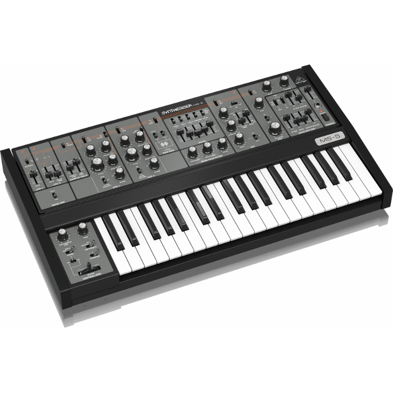 Behringer MS-5 37-Key Analog Synthesizer with 2 VCOS, Multi-Mode VCF, VCA, 2 LFOS, 2 Envelopes and Ring Modulator — view 2