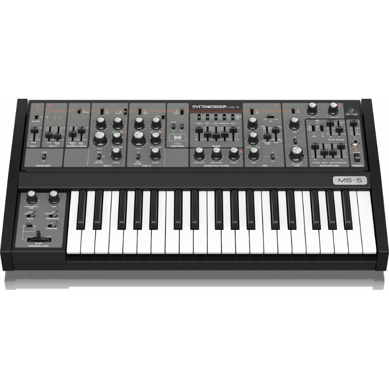 Behringer MS-5 37-Key Analog Synthesizer with 2 VCOS, Multi-Mode VCF, VCA, 2 LFOS, 2 Envelopes and Ring Modulator — view 4