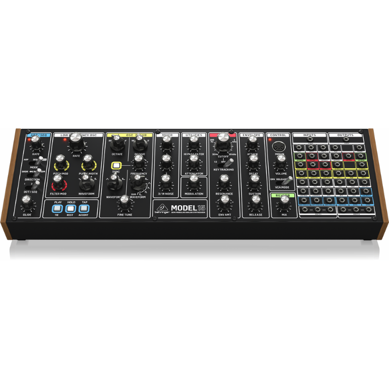 Behringer Model 15 Analog Semi-Modular Synthesizer with Dual VCOs, VCF, Sequencer and Arpeggiator in Eurorack Format — view 3