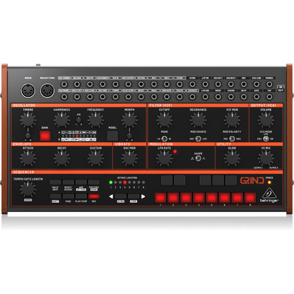 Behringer Grind Hybrid Semi-Modular Synthesizer with 24 Sound Engines, Analog Filter, 32-Step Sequencer, 16-Voice Poly Chain — view 4