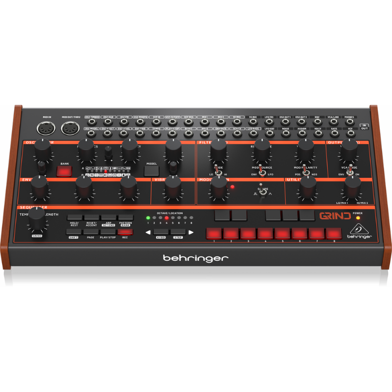 Behringer Grind Hybrid Semi-Modular Synthesizer with 24 Sound Engines, Analog Filter, 32-Step Sequencer, 16-Voice Poly Chain — view 3