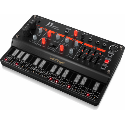 Behringer JT Mini Analog Polyphonic Synthesizer with 3 VCOs, Multi-Mode VCF, Arpeggiator, 16-Step Motion Sequencer — view 3