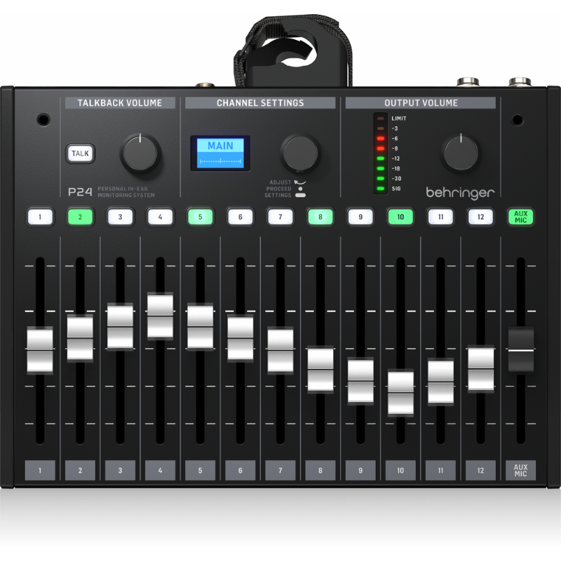 Behringer P24 StageConnect Personal Monitor Mixer with 13 Stereo Channels and 60-mm Faders — view 4