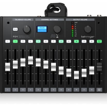 Behringer P24 StageConnect Personal Monitor Mixer with 13 Stereo Channels and 60-mm Faders — view 4