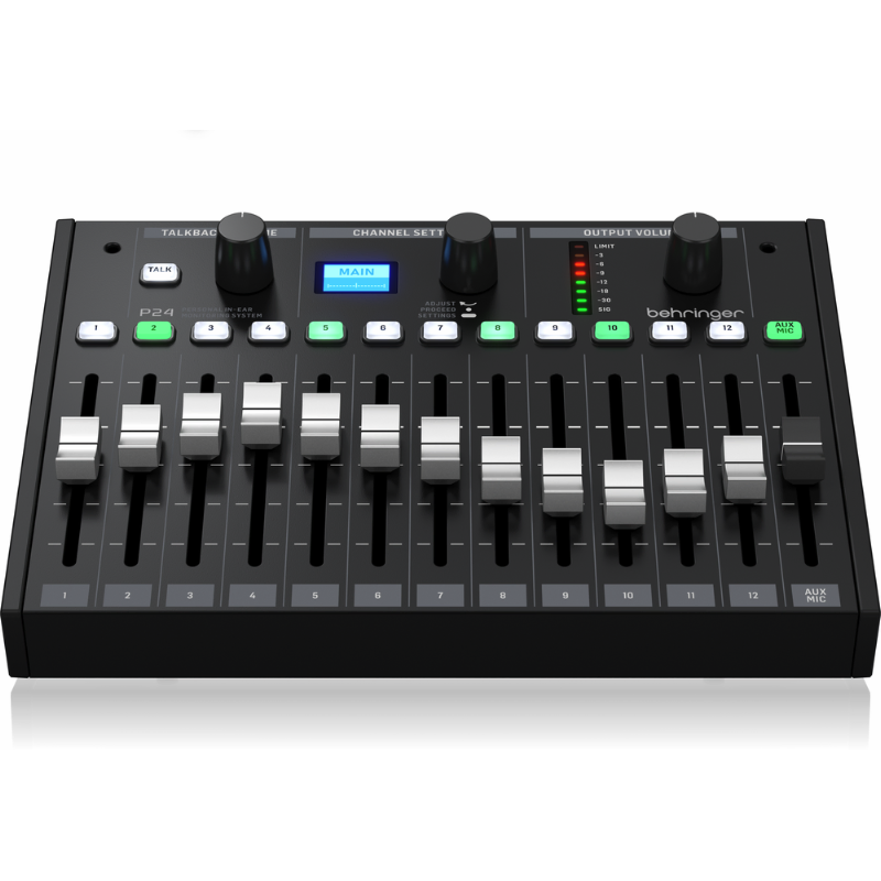 Behringer P24 StageConnect Personal Monitor Mixer with 13 Stereo Channels and 60-mm Faders — view 5
