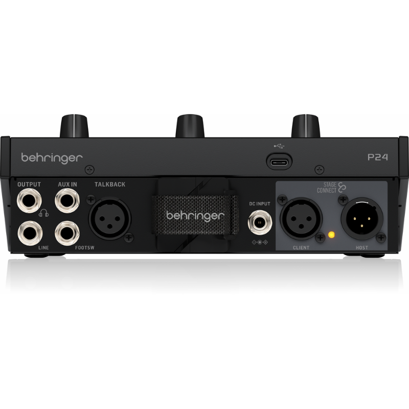 Behringer P24 StageConnect Personal Monitor Mixer with 13 Stereo Channels and 60-mm Faders — view 2