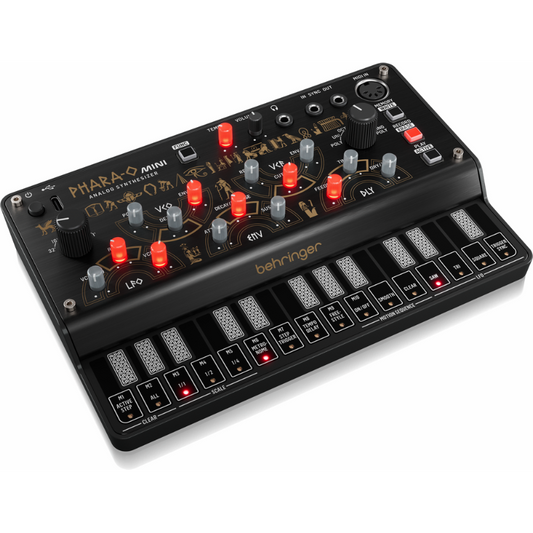 Behringer Phara-O Mini Analog Polyphonic Synthesizer with 3 VCOs, Classic VCF, Ring Modulator, 16-Step Sequencer, Delay