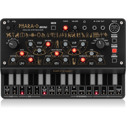 Behringer Phara-O Mini Analog Polyphonic Synthesizer with 3 VCOs, Classic VCF, Ring Modulator, 16-Step Sequencer, Delay — view 4