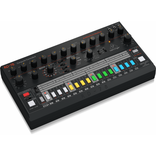 Behringer RD-78 Analog Drum Machine with 15 Drum Sounds, 34 Rhythm Presets, 16-Step Sequencer