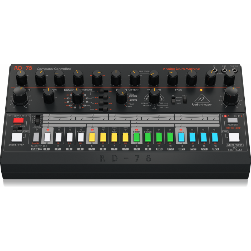 Behringer RD-78 Analog Drum Machine with 15 Drum Sounds, 34 Rhythm Presets, 16-Step Sequencer — view 3