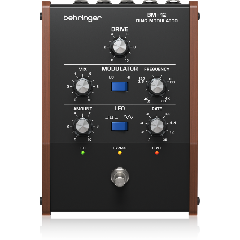 Behringer BM-12 Vintage Analogue Ring Modulator Pedal with Bell-Like Tones and LFO Modulation — view 3