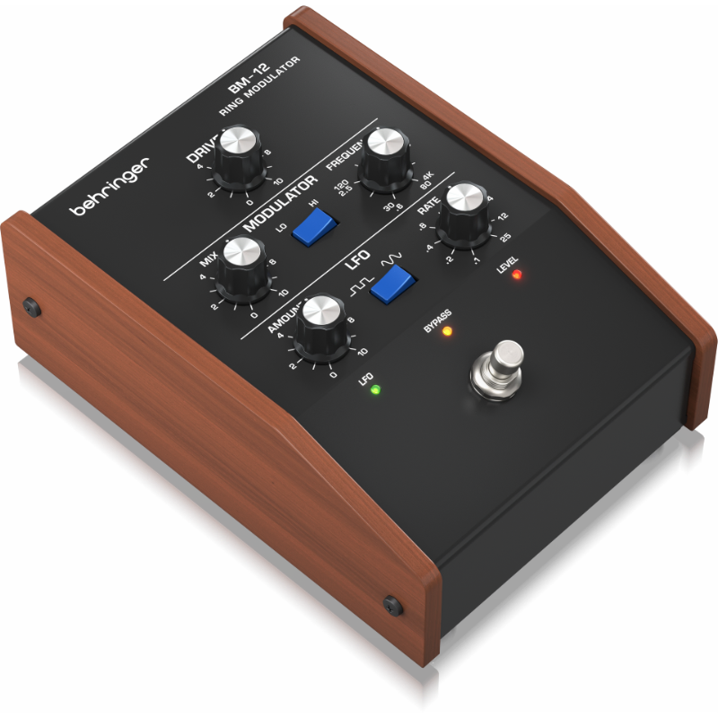 Behringer BM-12 Vintage Analogue Ring Modulator Pedal with Bell-Like Tones and LFO Modulation